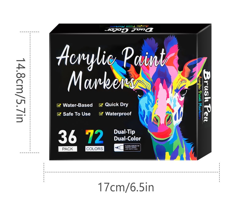 🎨🔥 Dvokolični akrilni marker - 24/48/72/120 barv-SI
