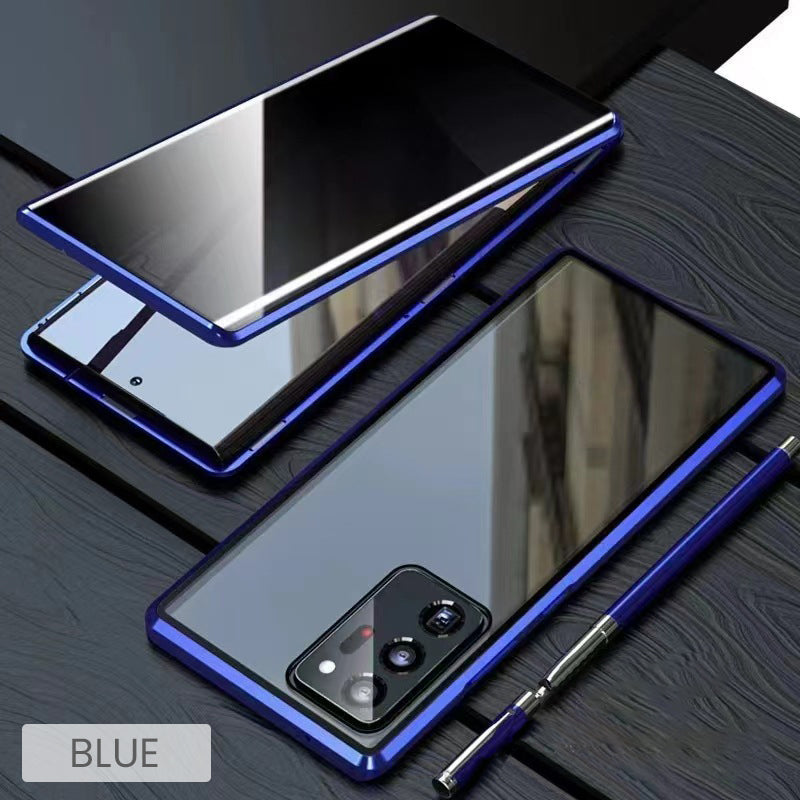 💥Etui magnetyczne z hartowanego szkła, dwustronne, do telefonów Samsung serii S23-S25-SI