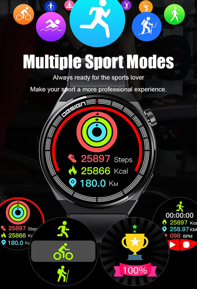 ⏰ Ierobežota laika piedāvājums!⌚ GT8 Sports Smart Watch