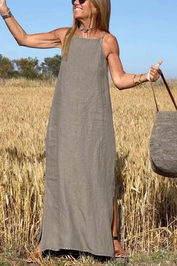š„100% linane ā varrukateta tavaline linane kleit