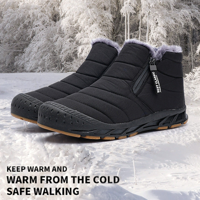 Botas de nieve unpermeable y cálidas de invierno con forro de piel sintética.-ES