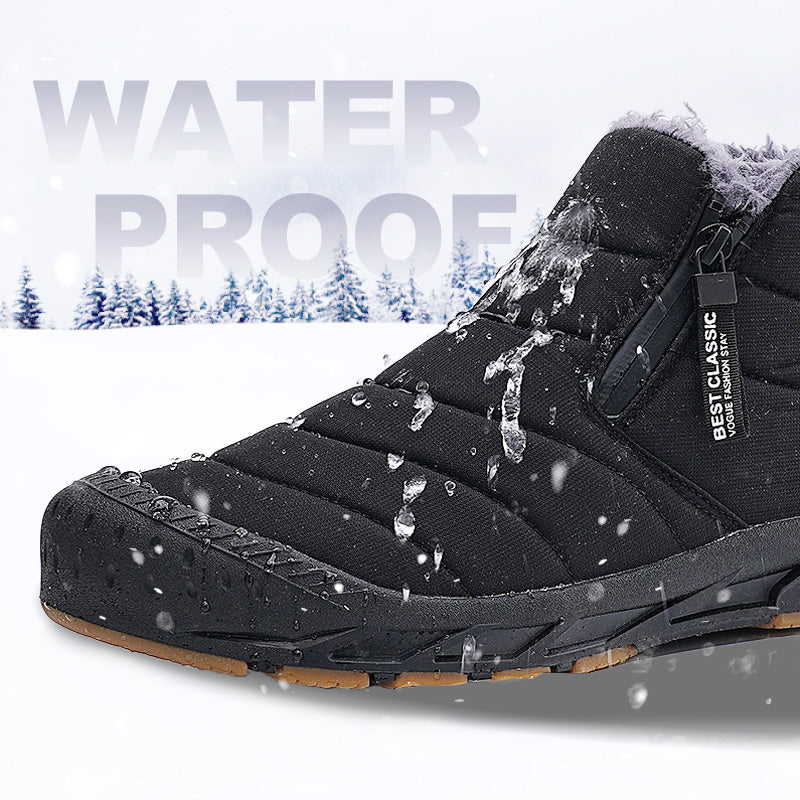 Botas de nieve unpermeable y cálidas de invierno con forro de piel sintética.-ES