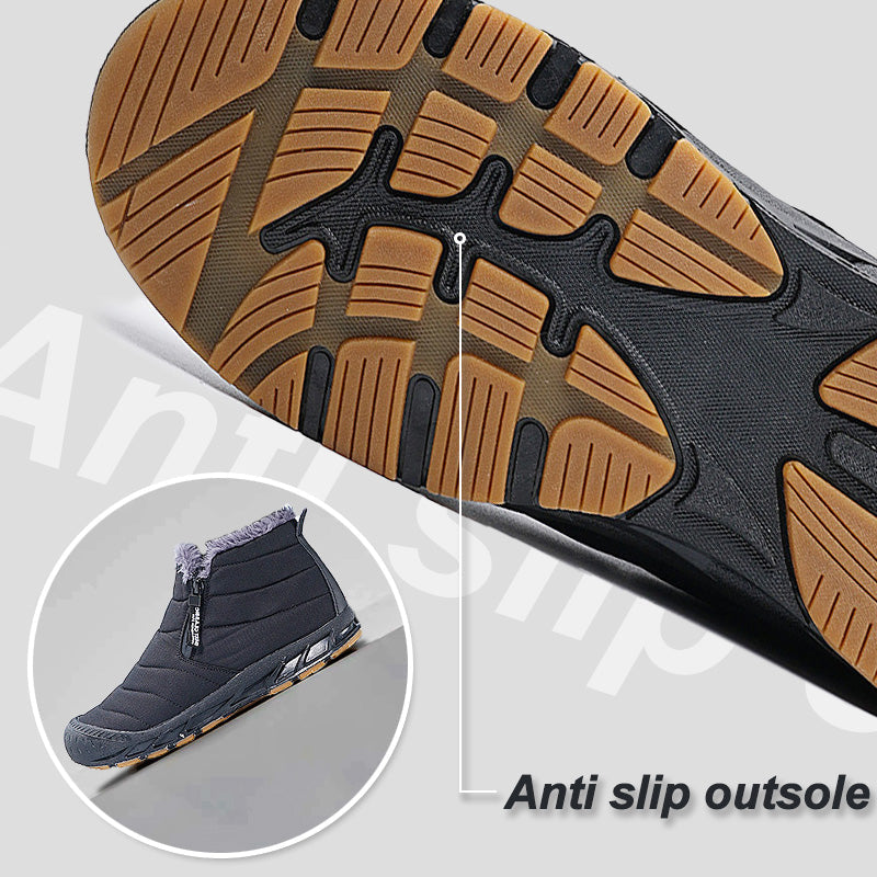 Botas de nieve unpermeable y cálidas de invierno con forro de piel sintética.-ES