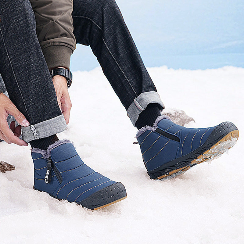 Botas de nieve unpermeable y cálidas de invierno con forro de piel sintética.-ES