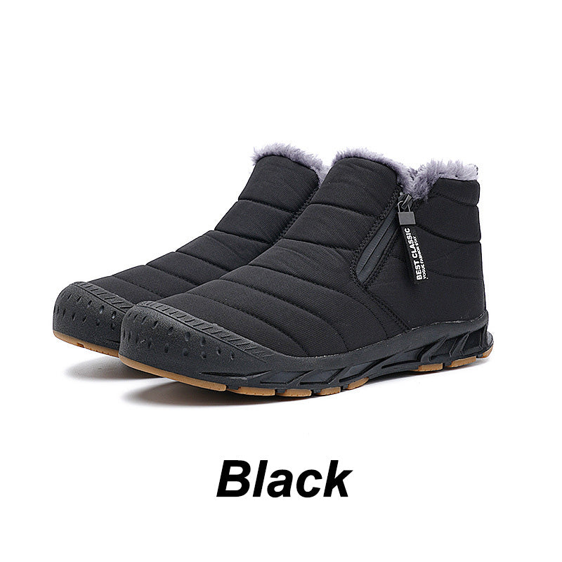 Botas de nieve unpermeable y cálidas de invierno con forro de piel sintética.-ES