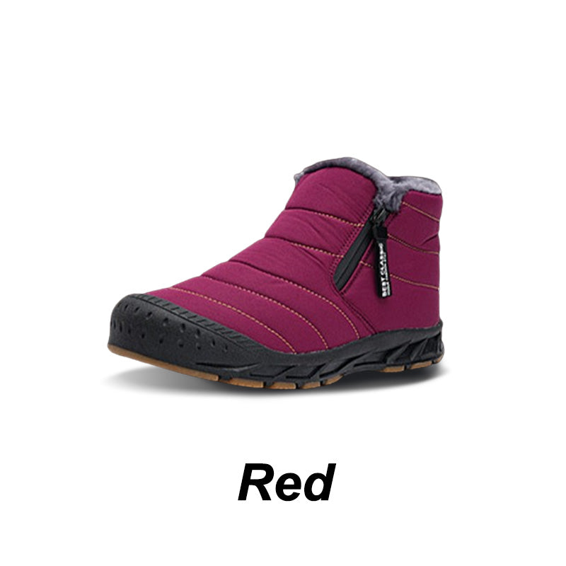 Botas de nieve unpermeable y cálidas de invierno con forro de piel sintética.-ES