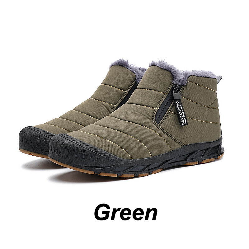 Botas de nieve unpermeable y cálidas de invierno con forro de piel sintética.-ES