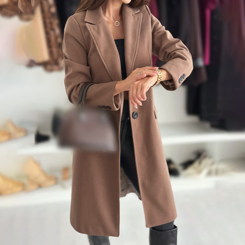 🔥Jesenski in zimski topli modeli🔥, elegantna ženska dolga krojena jakna