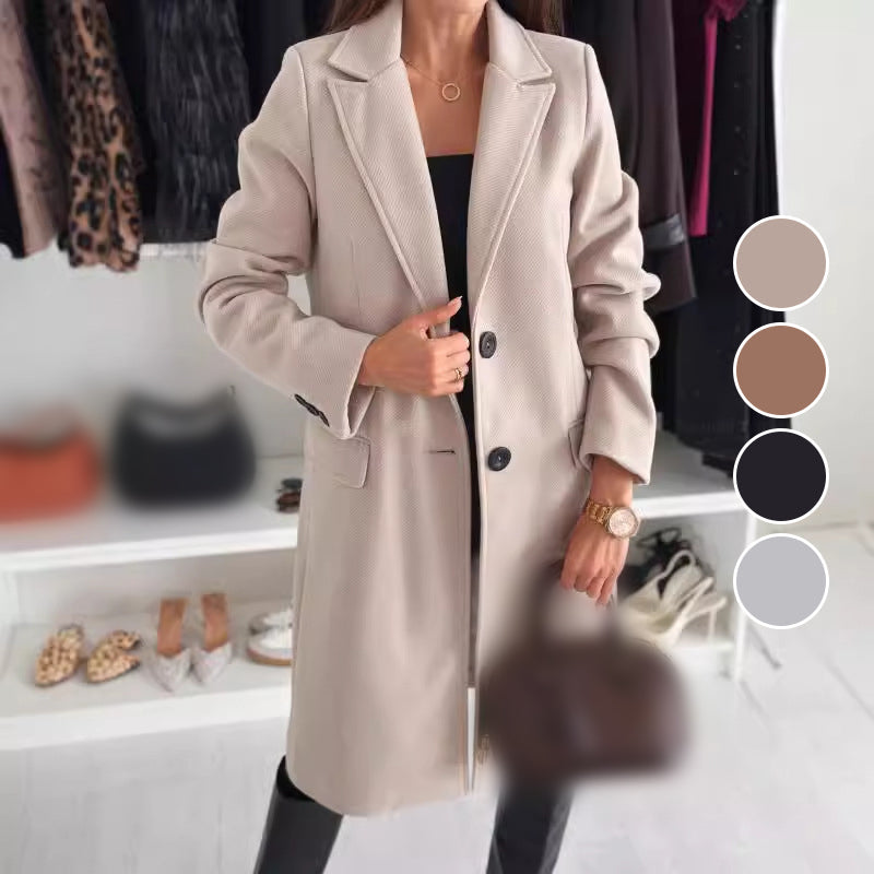 🔥Jesenski in zimski topli modeli🔥, elegantna ženska dolga krojena jakna