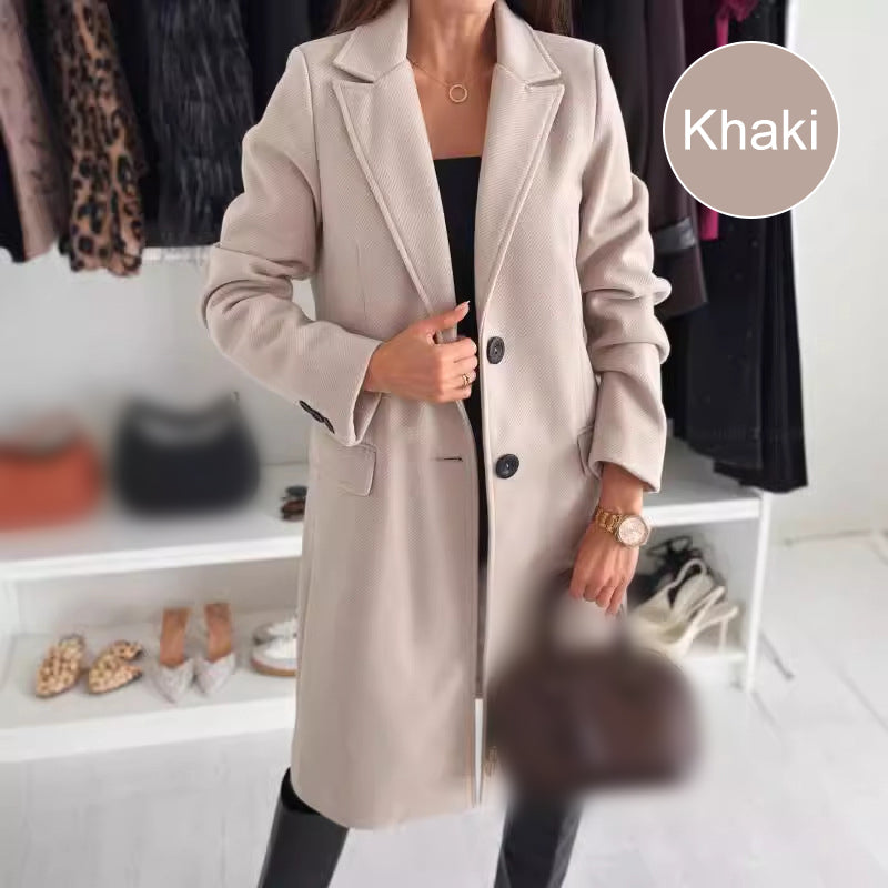 🔥Jesenski in zimski topli modeli🔥, elegantna ženska dolga krojena jakna
