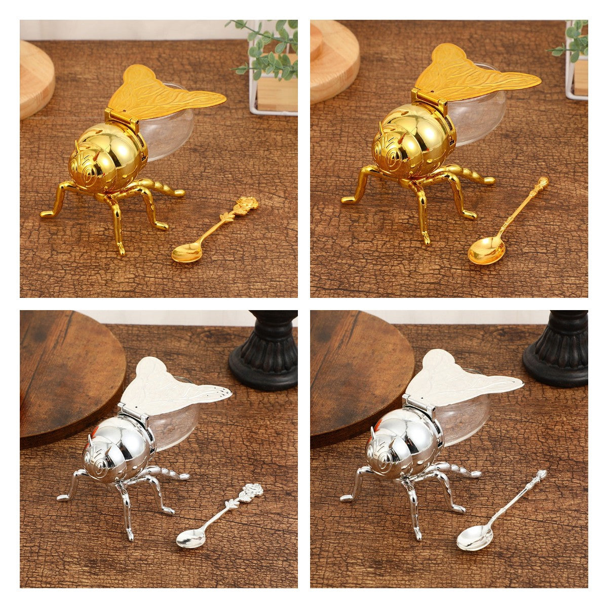 🍯Kreativni retro kozarec za med v obliki čebele-SI