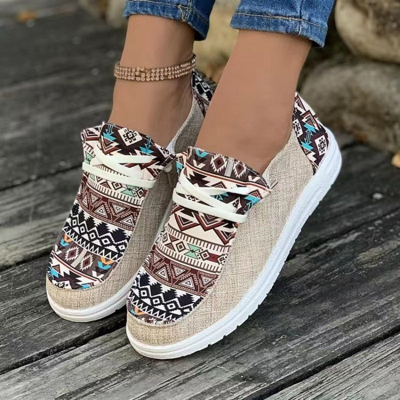 🥿Γυναικεία casual παπούτσια από καμβά με έθνικ μοτίβο-GR