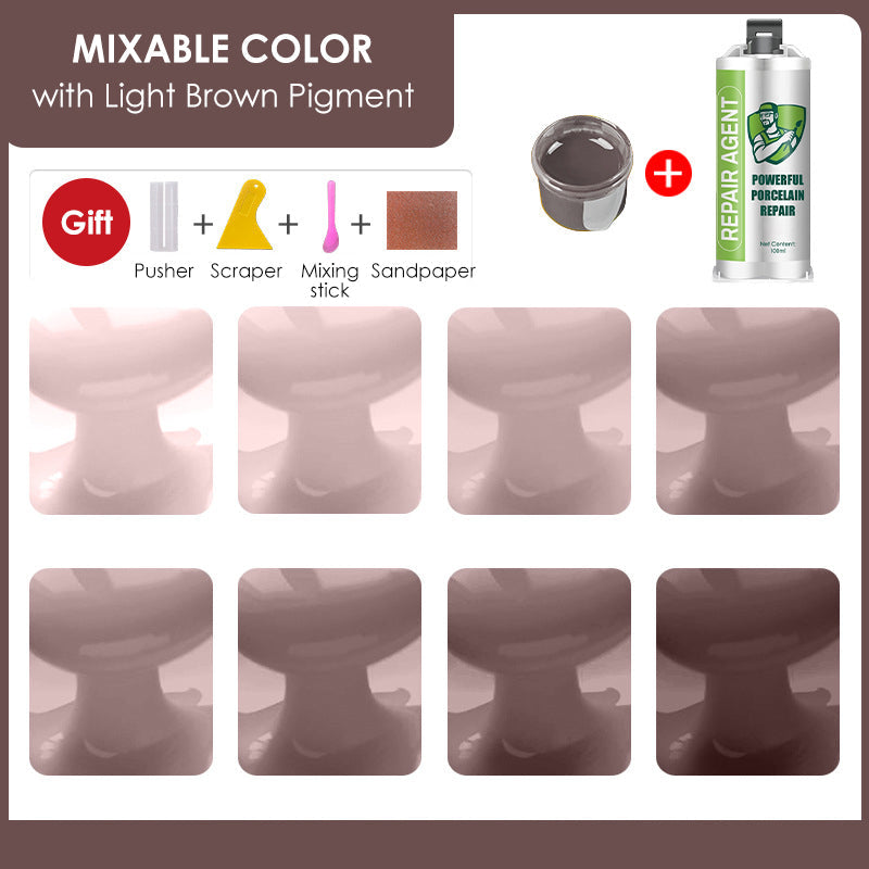 Zmogljiv komplet za popravilo porcelana - dvojna tuba-SI