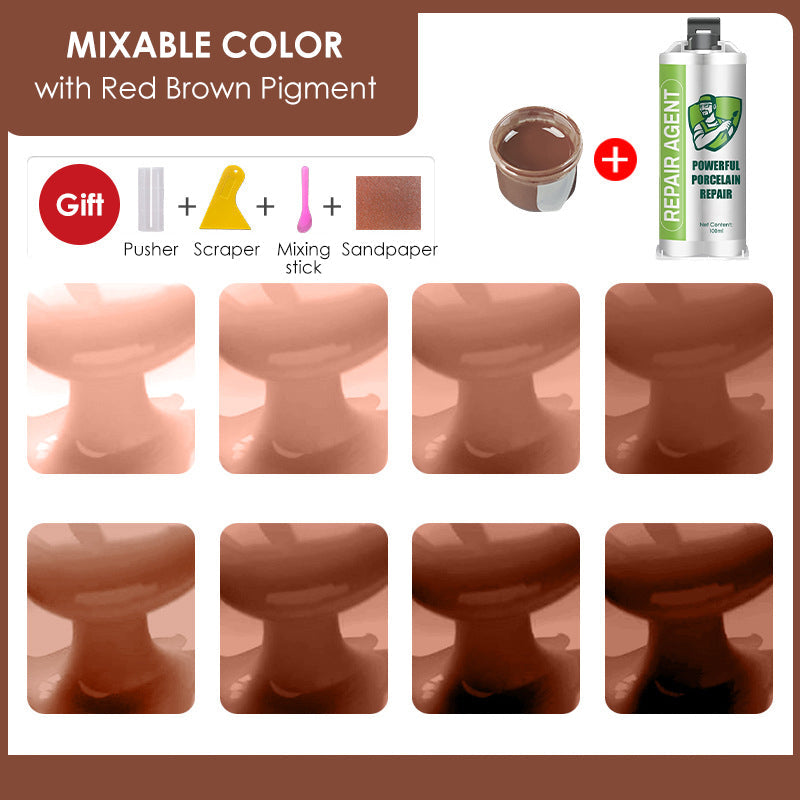 Zmogljiv komplet za popravilo porcelana - dvojna tuba-SI