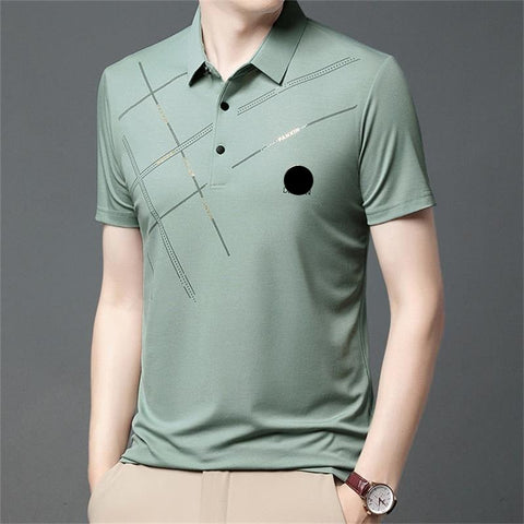 ✨Vyriški ledo šilko tamprūs marškinėliai-LT