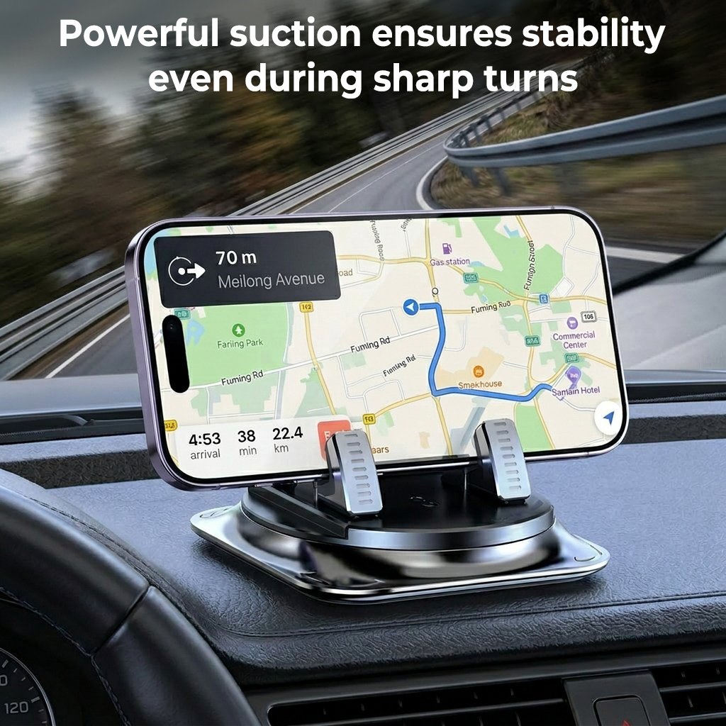 360° vrtljivo držalo za avto, prisesalno za vse telefone, univerzalni dodatki za avto s protitresnim sistemom-SI