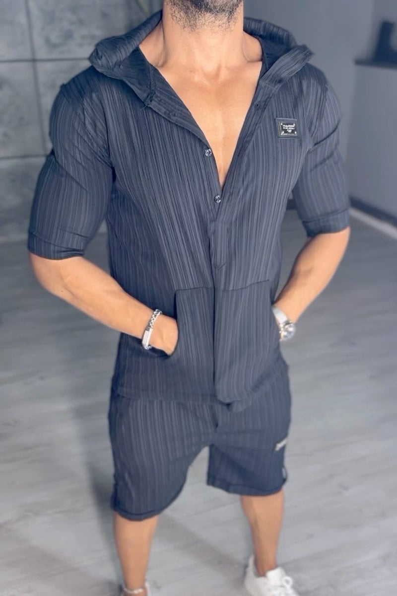 Izjemen moški dvodelni komplet s kapuco-SI