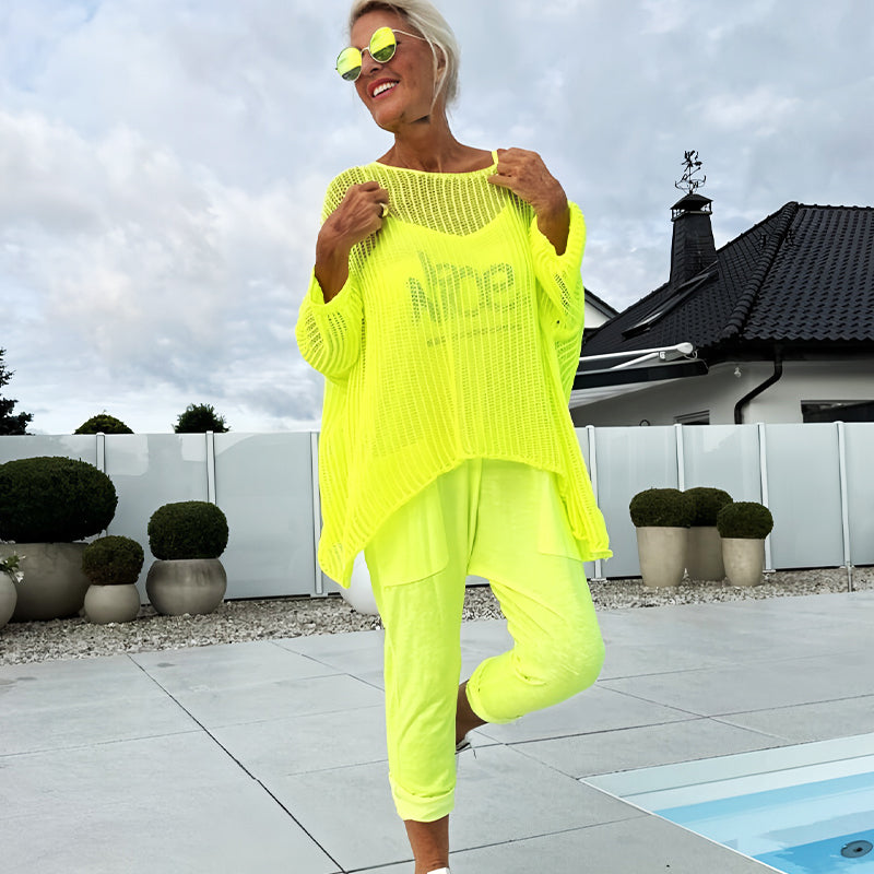 🌸Γυναικεία ολόσωμη φόρμα + κούφιο casual τοπ-GR