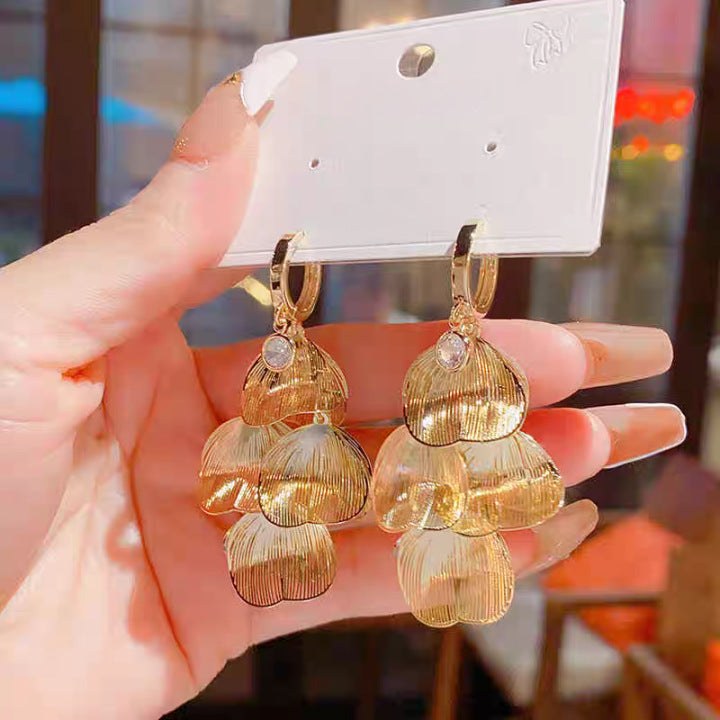 🍀Moteriški auskarai su lapo formos pakabuku-LT