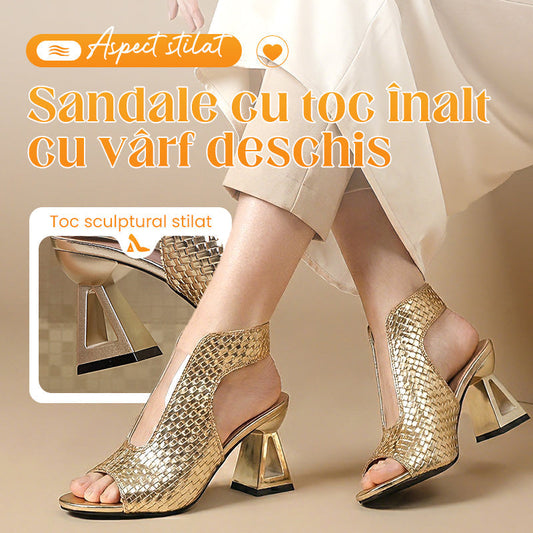 🏖️👠Elegantni sandali z visoko peto in odprtim prstom za ženske – vitke noge, udobna hoja 👡-SI
