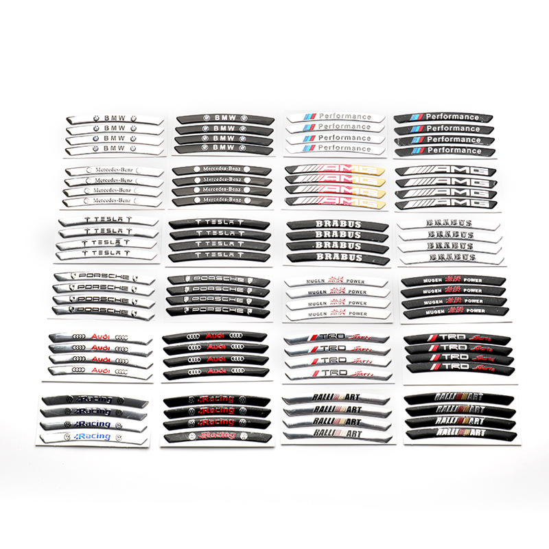 Karštas išpardavimas ✨50% nuolaida ✨3D metalinio ratlankio lipdukas su asmenybe (4 vnt.)-LT