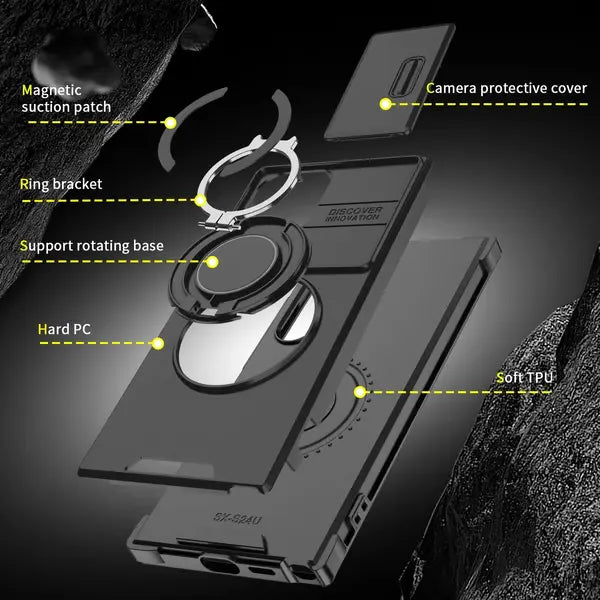 📱Measureable Premium Armor ovitek s stojalom za Samsung Galaxy S Series-SI