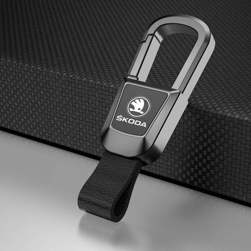 🎉Aukštos klasės natūralios odos automobilio raktų pakabukas-LT