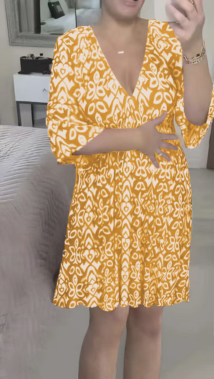 👗Mini suknelė puošta cuello pico
