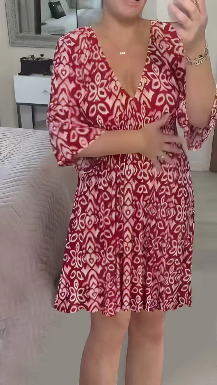 👗Mini suknelė puošta cuello pico