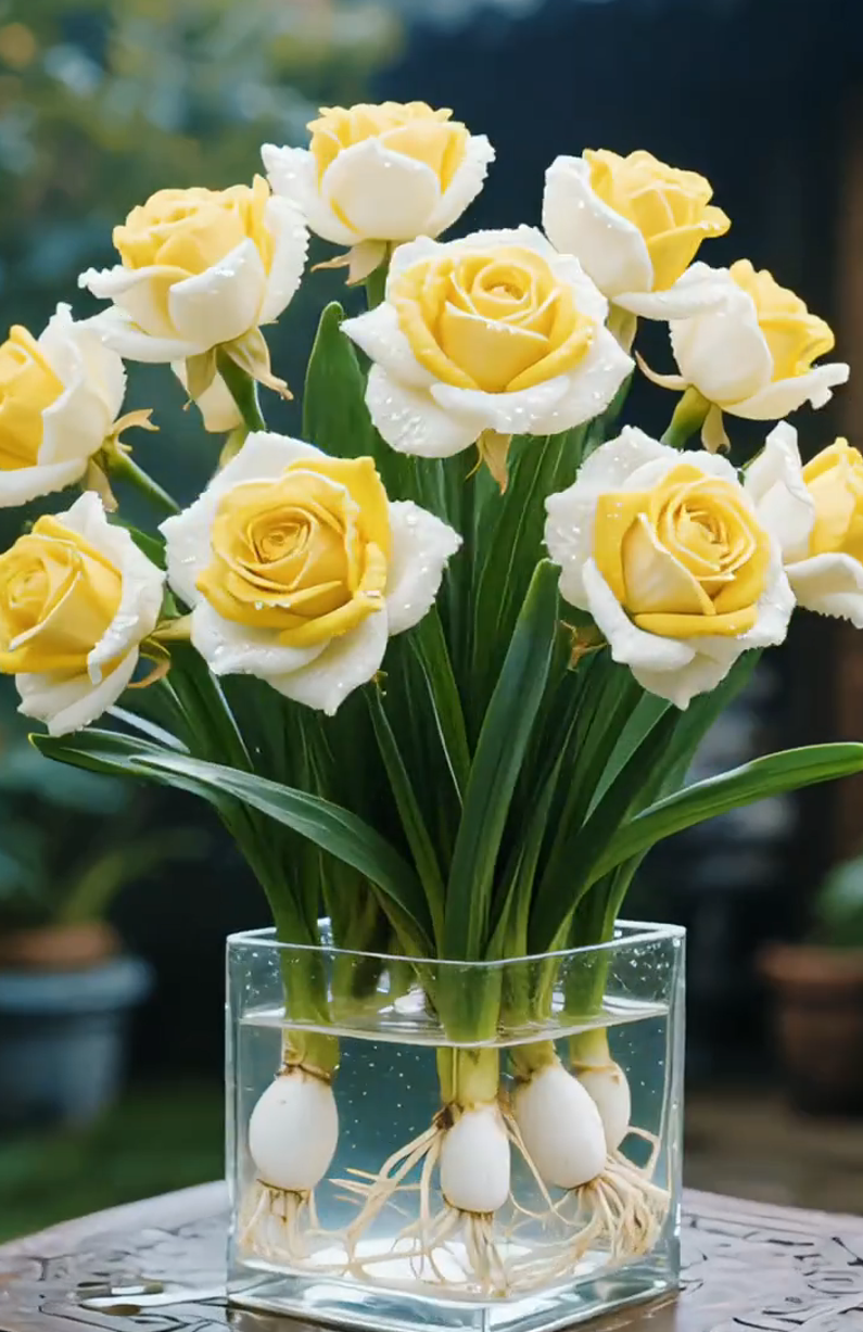 🌈Hidroponske, redke, dvobarvne čebulice vrtnic: barvit čudež narave 🌹-SI