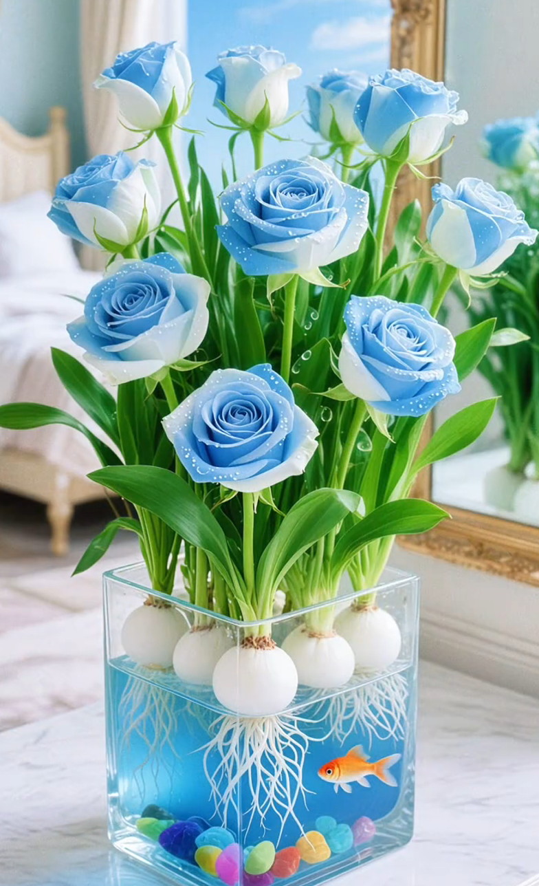 🌈Υδροπονικοί, σπάνιοι, δίχρωμοι βολβοί τριανταφυλλιάς: ένα πολύχρωμο θαύμα της φύσης 🌹-GR