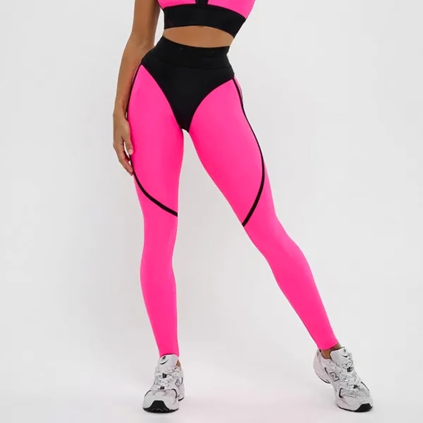 Majacy Patchwork Hip Hitrosušeče Leggings-SI