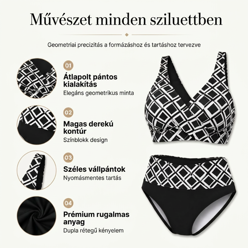 👙🌊Moteriškas dviejų dalių bikinio komplektas aukštu liemeniu-LT