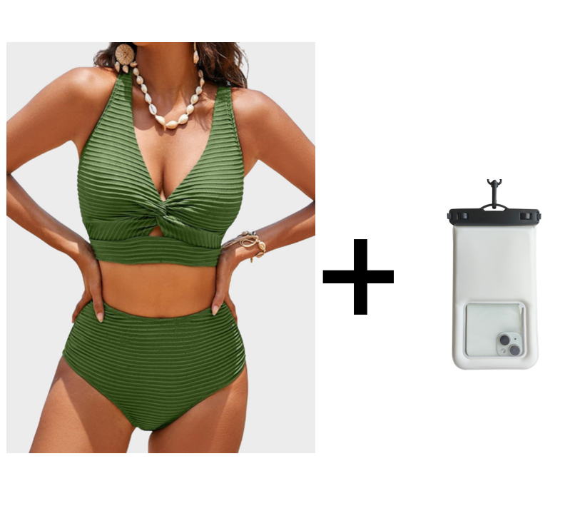 👙Σετ μπικίνι με ψηλή μέση-GR