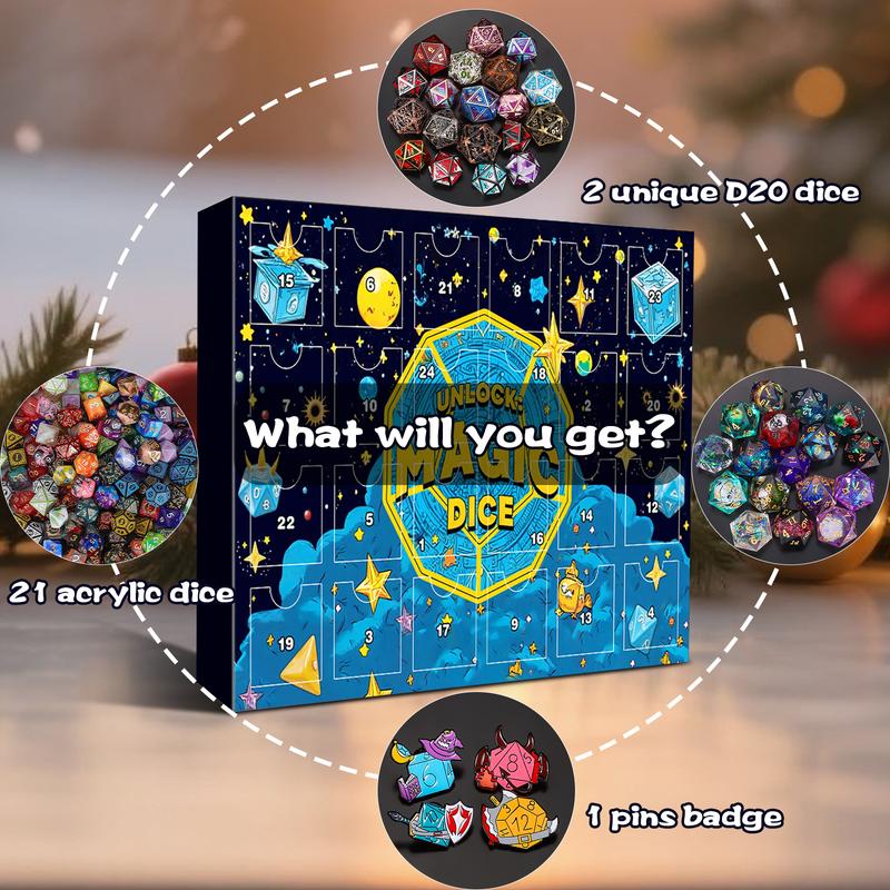 🔥ZADNJI DAN 49 % POPUSTA - 🎄🎲Adventni koledar z božičnimi kockami za leto 2025 - s 24 luknjami, vključno z znamko-SI