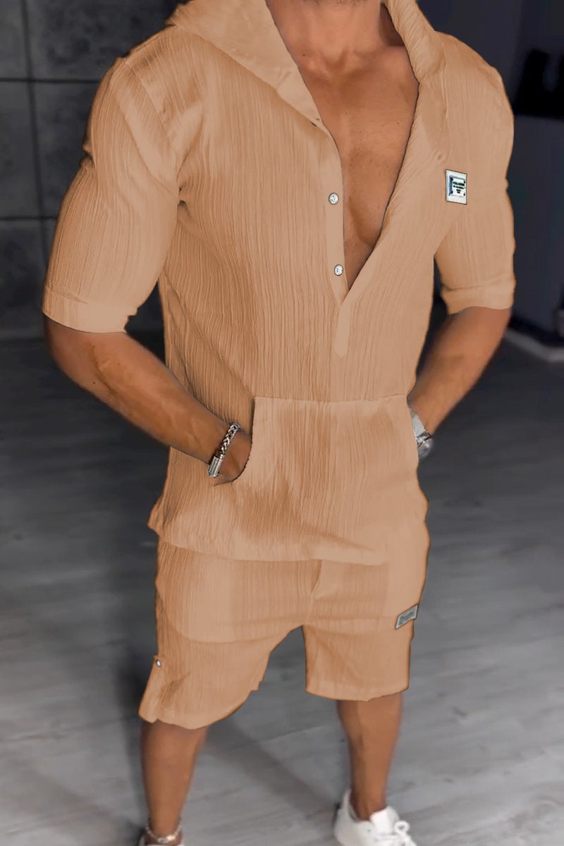 Izjemen moški dvodelni komplet s kapuco-SI