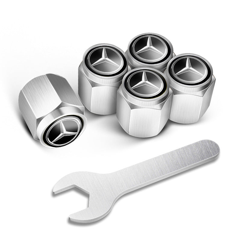 🔥 Automobilių padangų ventilių dangteliai (5 vnt. + 1 veržliaraktis)-LT