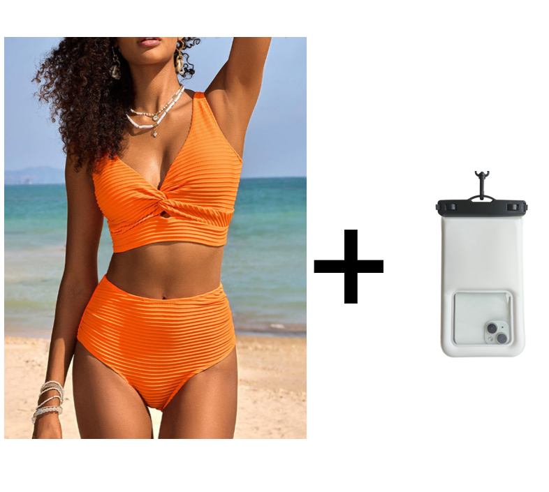 👙Komplet bikinijev z visokim pasom-SI