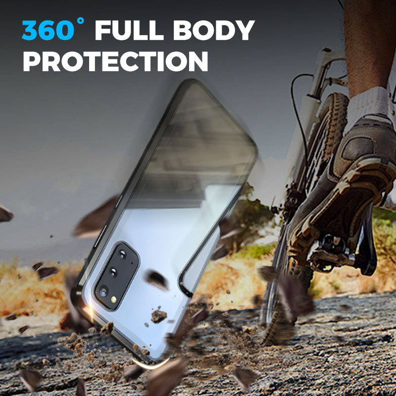 💥Etui magnetyczne z hartowanego szkła, dwustronne, do telefonów Samsung serii S23-S25-SI