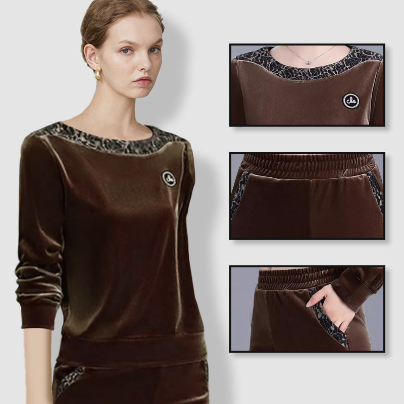 🎁Το καλύτερο δώρο για αυτήν🎁 Γυναικεία μαλακή μακρυμάνικη φόρμα με παντελόνι 