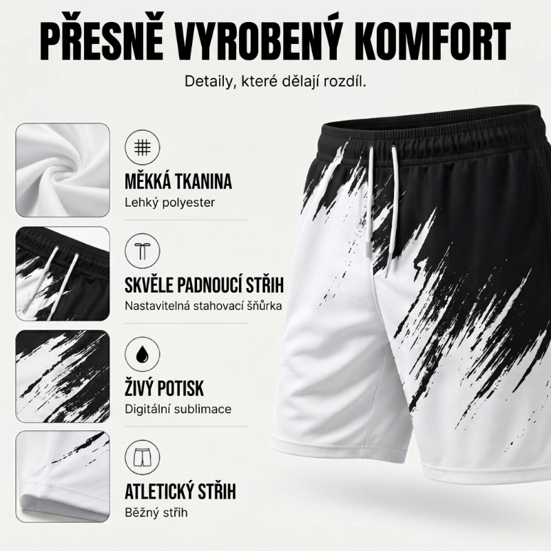 Izstopajte z dinamičnim 3D-tiskom – moški poletni dinamični komplet s potiskom. Plačilo po povzetju! 🔥-SI