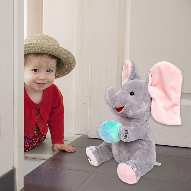 🎁🐘 Prikupna plišasta igrača slon za igranje skrivalnic-SI