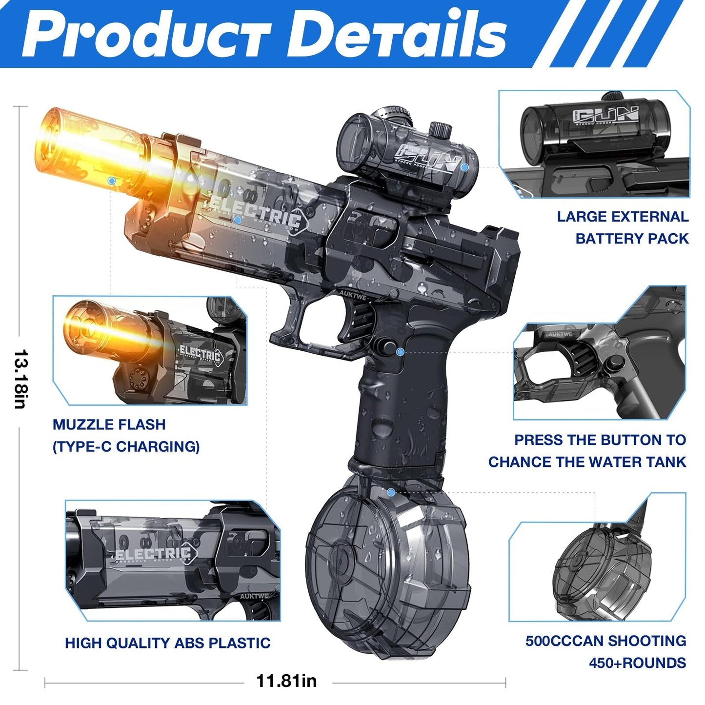 Woyuosn Battle Blaster elektrinis vandens pistoletas-LT