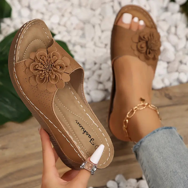 🔥 Paskutinę dieną 50% nuolaida - Moteriškos gėlėtos basutės-LT