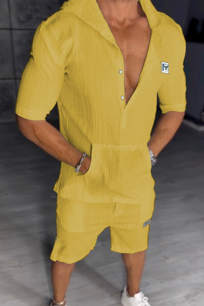 Izjemen moški dvodelni komplet s kapuco-SI