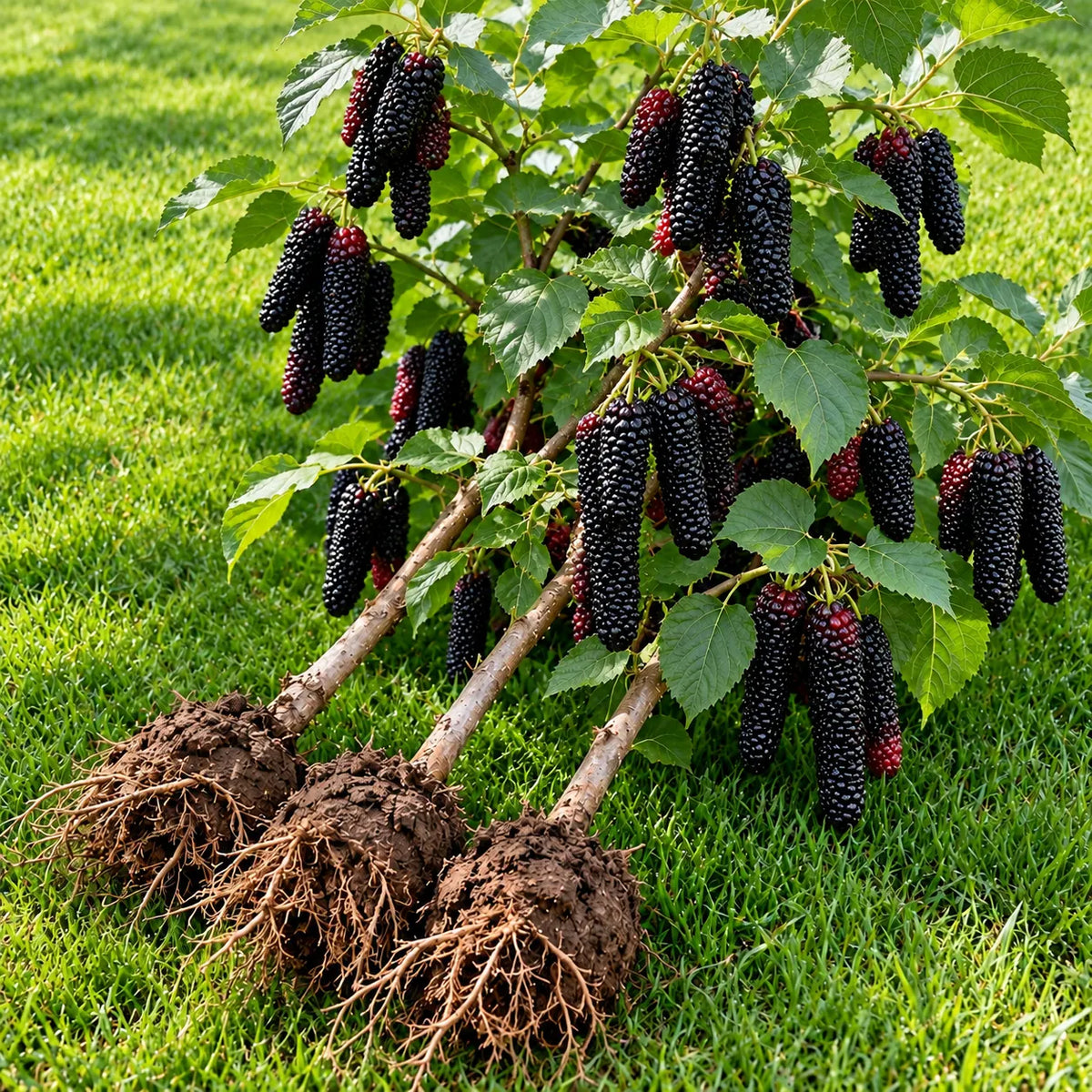 🌳 Giant Red & Black Mulberry Tree Saplings – Grow Sweet Berries at Home 🌿