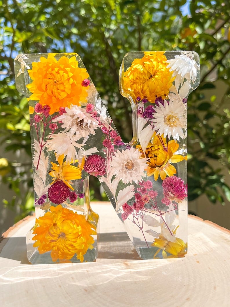 🌸Rankų darbo gėlių dervos naktinė lemputė-LT