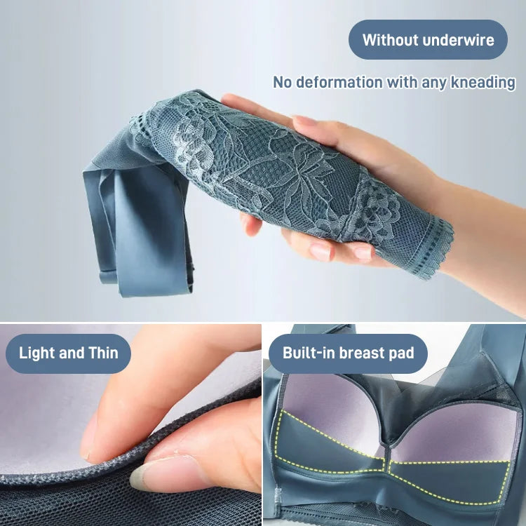 👙 Super patogi ir minkšta moteriška nėriniuota liemenėlė be plieninio žiedo【✨1 + 1 nemokamai】-LT