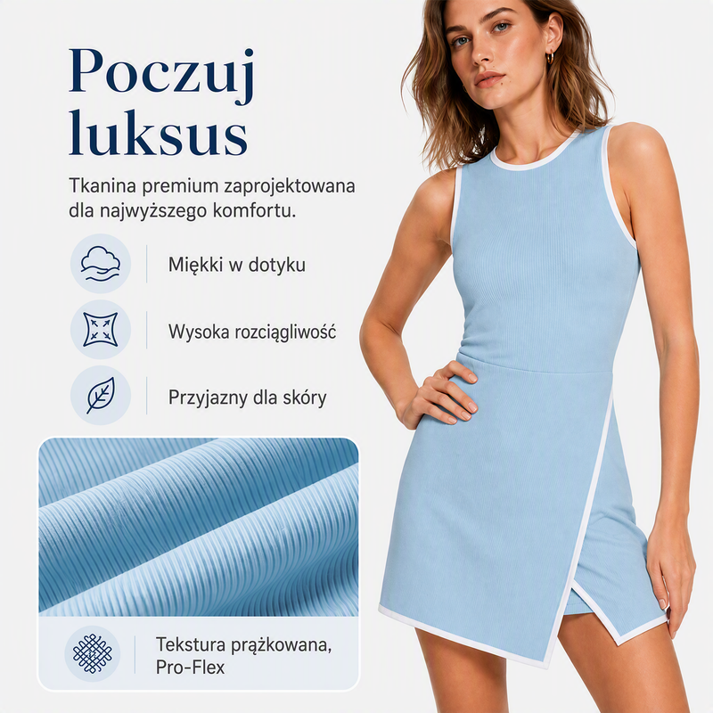 🎾 Ženska športna teniška obleka - lahka, zračna in oprijeta-SI