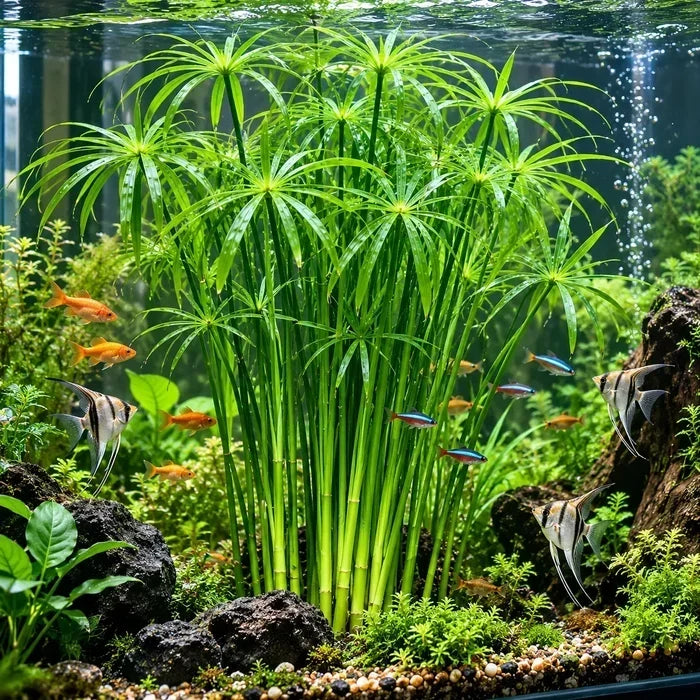 🌿Water Bamboo Bulbs-Hydroponic Umbrella Plant – Natural Water Purifier for Aquariums, Turtle Tanks & Ponds
